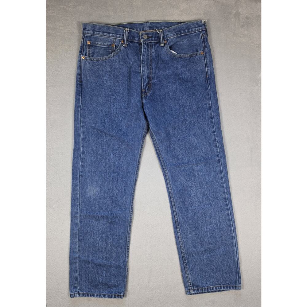 Levi’s 505 Men’s Blue Jeans Straight Leg Medium Wash Denim W36 L30